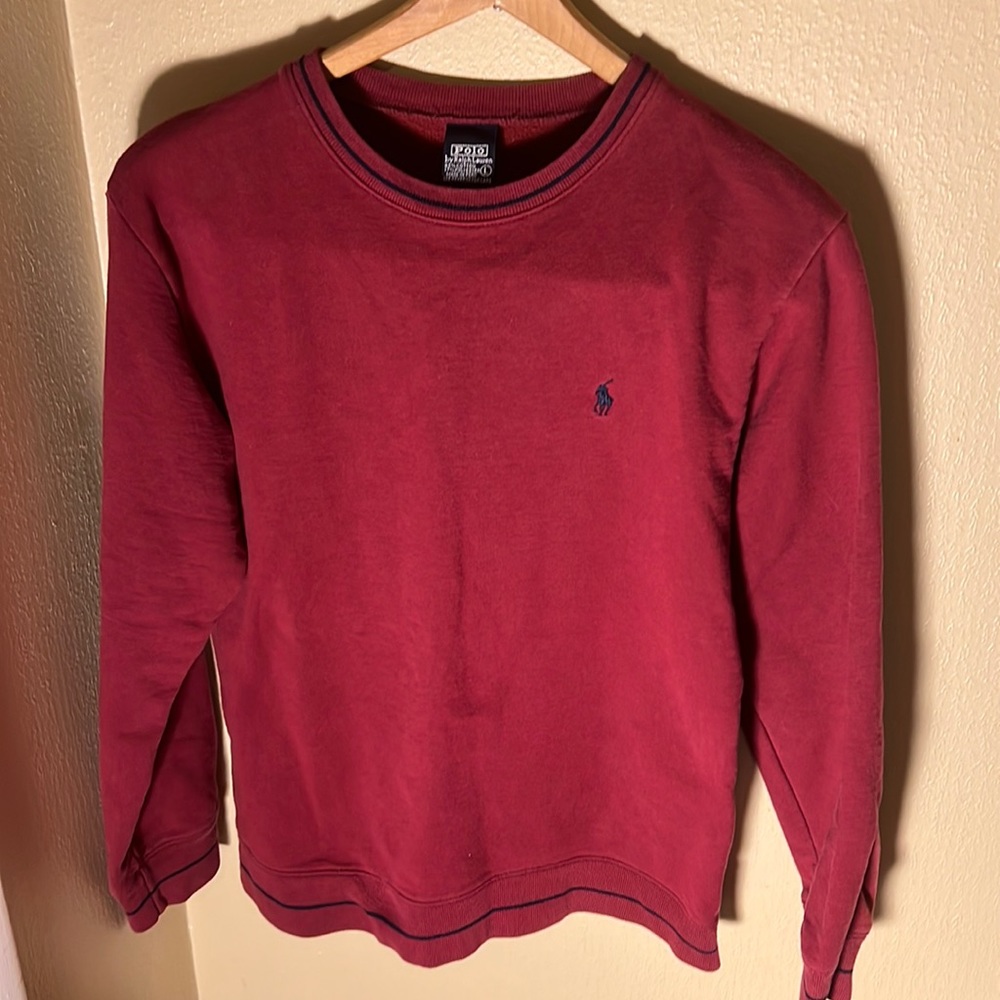 Polo Ralph Lauren Men’s Crewneck Sweater/Sweatshirt Color Red Size Large